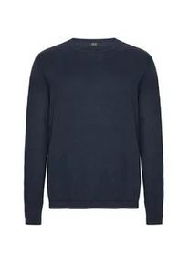 Rundhalspullover Clean Cut Copenhagen "Clean Cut Copenhagen Claude Crewneck Knit", Herren, Gr. M, navy melange, 100% Baumwolle, unifarben, normal, Rundhals, Pullover Rundhalspullover