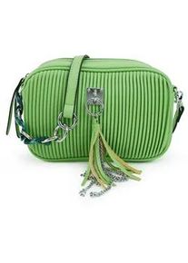 Schultertasche Harpa "FARIZA", Damen, Gr. B/H/T: 6cm x 16cm x 23,5cm, hellgr&uuml;n, Polyurethan (PU), unifarben, Taschen Schultertasche, mit Anh&auml;nger aus Kettenelementen