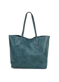 Henkeltasche Harpa "SLOAN", Damen, Gr. B/H/T: 45cm x 30cm x 15cm, petrol, Polyurethan (PU), unifarben, Taschen, mit herausnehmbarer Innentasche