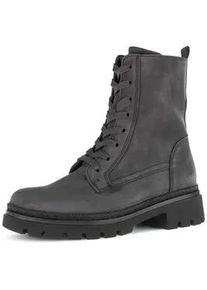 Schn&uuml;rstiefelette Gabor "Schn&uuml;rstiefelette", Damen, Gr. 37,5, grau, Schuhe Schn&uuml;rstiefelette