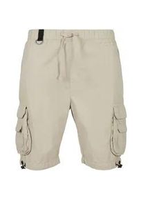 Stoffhose Urban Classics "Urban Classics Herren Double Pocket Cargo Shorts", Herren, Gr. M, US-Gr&ouml;&szlig;en, concrete, 100% Baumwolle, unifarben, normal, Hosen Stoffhose