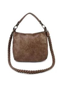 Henkeltasche Harpa "TILDA", Damen, Gr. B/H/T: 15cm x 30cm x 35,5cm, braun, Polyurethan (PU), unifarben, Taschen, mit ger&auml;umigem Hauptfach und Innentaschen