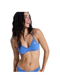 Triangel-Bikini-Top Roxy "Solid Essentials", Damen, Gr. M, Cup B, dutch blau, Obermaterial: 85% Microfaser, 15% Elasthan;, Bikini-Oberteile