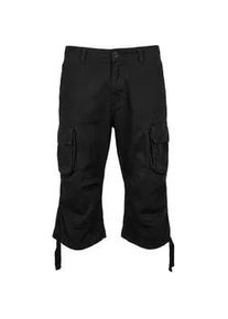 Stoffhose BRANDIT "Brandit Herren Urban Legend Cargo 3/4 Shorts", Herren, Gr. XL, US-Gr&ouml;&szlig;en, schwarz, 100% Baumwolle, unifarben, normal, Hosen Stoffhose