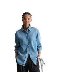 Marc O'Polo Langarmbluse MARC O'POLO DENIM "aus Lyocell-Mix ohne Stretch", Damen, Gr. M, light blau, Obermaterial: 80% Lyocell, 20% Baumwolle, unifarben, oversize normal, Manschette, Blusen