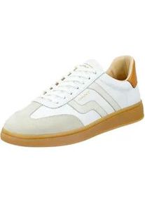 Sneaker Gant "Cuzmo", Herren, Gr. 41, wei&szlig;, Leder, Veloursleder, colorblocking, Schuhe Sneaker, Retro Sneaker, Schn&uuml;rschuh mit Lederinnensohle