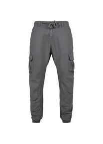 Cargohose Urban Classics "Urban Classics Herren Cargo Jogging Pants", Herren, Gr. 5XL, US-Gr&ouml;&szlig;en, schwarzshadow, 100% Baumwolle, unifarben, normal, Hosen Cargohose