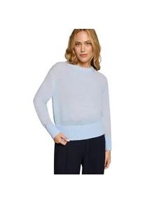 Strickpullover Zero "Damen mit Alpakawolle", Damen, Gr. 34, soft chambray, Strick, Obermaterial: 45% Polyamid, 38% Polyacryl, 11% Wolle, 6% Alpaka, durchscheinend, figurbetont normal, Rundhals, eng B&uuml;ndchen krempelbar, Pullover Strickpullover, Plain/ohne Details