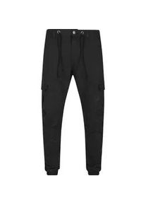 Cargohose Urban Classics "Urban Classics Herren Cargo Jogging Pants", Herren, Gr. 4XL, US-Gr&ouml;&szlig;en, schwarz, 100% Baumwolle, unifarben, normal, Hosen Cargohose