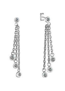 Paar Ohrstecker Firetti "Schmuck Geschenk Silber 925 Ohrschmuck Ohrringe Layering", silberfarben, kristallwei&szlig;, kristallwei&szlig;, Ohrringe, Damen, Silber 925 (Sterlingsilber), mit Zirkonia (synth.)