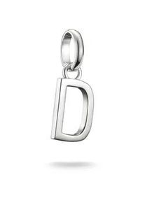 Charm Buchstabe Thomas Sabo "Charm Alphabet/Buchstabe - Connect", silber (silberfarben), Charms, Damen, D, Silber 925 (recycelt)