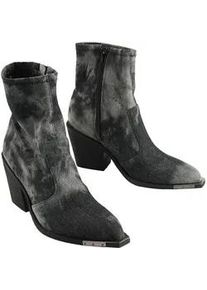 Stiefel Buffalo "Buffalo West Boot Lo Vega Denim", Damen, Gr. 40, schwarz, unifarben, Schuhe Stiefel