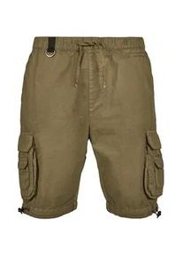 Stoffhose Urban Classics "Urban Classics Herren Double Pocket Cargo Shorts", Herren, Gr. S, US-Gr&ouml;&szlig;en, summerolive, 100% Baumwolle, unifarben, normal, Hosen Stoffhose