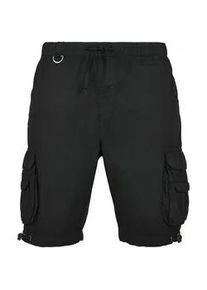 Stoffhose Urban Classics "Urban Classics Herren Double Pocket Cargo Shorts", Herren, Gr. 5XL, US-Gr&ouml;&szlig;en, schwarz, 100% Baumwolle, unifarben, normal, Hosen Stoffhose