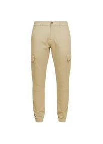 Cargohose Urban Classics "Urban Classics Herren Washed Cargo Twill Jogging Pants", Herren, Gr. 36, Normalgr&ouml;&szlig;en, sand, 98% Baumwolle, 2% Elasthan, unifarben, normal, Hosen Cargohose