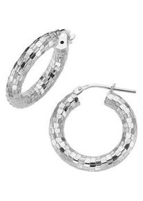 Paar Creolen Firetti "Schmuck Geschenk Silber 925 Ohrschmuck Ohrringe diamantiert", silberfarben, Ohrringe, Damen, 23mm, Silber 925 (Sterlingsilber)