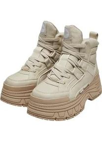 Stiefel Buffalo "Buffalo fusion hyb mid", Damen, Gr. 41, cream, Kunstfaser, unifarben, Schuhe Stiefel