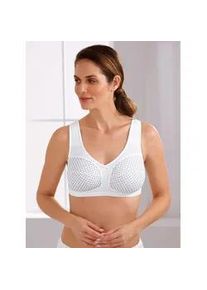 w&auml;schepur Entlastungs-BH W&Auml;SCHEPUR, Damen, Gr. 110, Cup D, wei&szlig;, bedruckt, 82% Polyamid, 18% Elasthan, BHs Entlastungs-BH