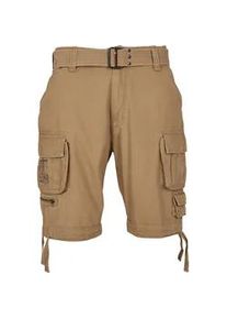 Cargoshorts BRANDIT "Brandit Herren Savage Vintage Cargo Shorts", Herren, Gr. 6XL, US-Gr&ouml;&szlig;en, beige, 100% Baumwolle, unifarben, loose fit, Hosen