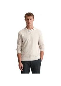 Marc O'Polo Strickpullover MARC O'POLO "aus Bio-Baumwoll-Piqu&eacute;", Herren, Gr. L, light beige melange, Obermaterial: 100% Baumwolle, unifarben, Pullover Strickpullover