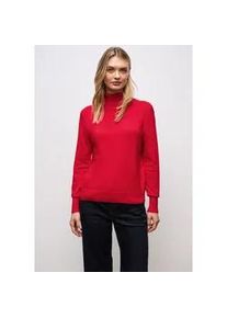 Rollkragenpullover Street One, Damen, Gr. 38, racing rot, Strick, Obermaterial: 71% Viskose, 29% Nylon, unifarben, normal h&uuml;ftbedeckend, Rundhals, Flachstrickb&uuml;ndchen, Pullover Rollkragenpullover, mit Viskose