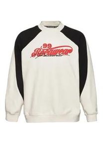 Sweater Rocawear "Rocawear Rocawear Blocks Pullover", Herren, Gr. XL, wei&szlig;, schwarz, 80% Baumwolle, 20% Polyester, Rundhals, Sweatshirts Sweater