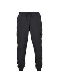 Stoffhose Urban Classics "Urban Classics Herren Cargo Nylon Track Pants", Herren, Gr. 4XL, US-Gr&ouml;&szlig;en, schwarz, 100% Polyamid, unifarben, normal, Hosen Stoffhose
