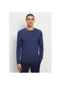 Rundhalspullover OLYMP, Herren, Gr. L, royal, Strick, Obermaterial: 85% Schurwolle, 15% Seide, regular fit normal, Rundhals, Rippb&uuml;ndchen, Pullover Rundhalspullover