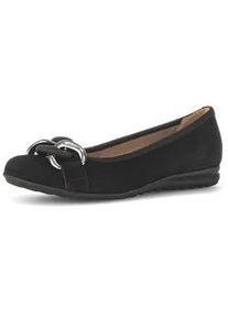 Ballerina Gabor "Sportliche Ballerina", Damen, Gr. 40,5, schwarz, Schuhe Ballerina