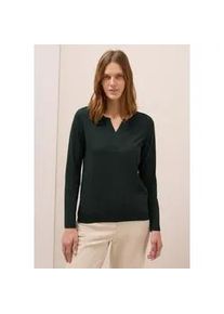 Tunikashirt Cecil, Damen, Gr. XS (36), gr&uuml;n (ink gr&uuml;n), Web, 100% Baumwolle, unifarben, normal normal, Rundhals, elastischer Bund, Shirts, aus reiner Baumwolle