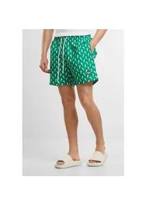 Badeshorts Urban Classics "Urban Classics Herren Pattern Swim Shorts", Herren, Gr. L, US-Gr&ouml;&szlig;en, brightgr&uuml;nseahorse, 100% Polyester, Badehosen Badeshorts
