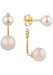 Paar Ohrstecker Firetti "Schmuck Geschenk Silber 925 Ohrschmuck Ohrringe Kugeln", gelbgoldfarben, rosa, wei&szlig;, rosa, Ohrringe, Damen, 6mm, Perlen Silber 925 (Sterlingsilber), Perlen, Silber 925 (Sterlingsilber), mit Quarz - mit S&uuml;&szlig;wasserzuchtperle - Einh&auml;nger abnehmbar