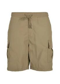 Cargohose Urban Classics "Urban Classics Herren Nylon Cargo Shorts", Damen, Gr. M, US-Gr&ouml;&szlig;en, khaki, 100% Polyester, unifarben, loose fit, Hosen Cargohose