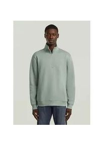 G-Star Raw Longpullover G-STAR "Premium Core Half Zip Sweater", Herren, Gr. M, iceberg gr&uuml;n, Obermaterial: 55% Baumwolle, 45% Polyester, Pullover Longpullover