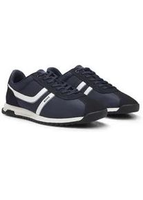 Sneaker BOSS ORANGE "Zayn_Lowp", Herren, Gr. 44, dunkelblau, wei&szlig;, Lederimitat, Textil, Schuhe Sneaker, Freizeitschuh, Halbschuh, Schn&uuml;rschuh im Retro-Look