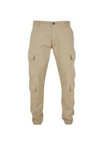 Stoffhose Urban Classics "Urban Classics Herren Double Cargo Twill Jogging Pants", Herren, Gr. 30, Normalgr&ouml;&szlig;en, warmsand, 98% Baumwolle, 2% Polyester, unifarben, slim fit, Hosen Stoffhose