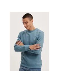 Rundhalspullover Blend "BHDownton", Herren, Gr. L, blaustone, Sweatware, 50% Baumwolle, 50% Polyester, unifarben, regular fit normal, Rundhals, Pullover Rundhalspullover, Klassisches Sweatshirt mit Rundhalsausschnitt