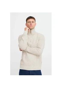 Troyer Blend "BHPullover", Herren, Gr. 3XL, vanilla ice, 80% Polyacryl, 20% Baumwolle, regular fit, ohne Ausschnitt, eingesetzt, Pullover Troyer, Klassischer Troyer mit Rei&szlig;verschluss