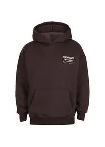Kapuzenpullover DROPSIZE "Dropsize SUCCESS HOODIE", Herren, Gr. XS, chocolate, 70% Baumwolle, 30% Polyester, mehrfarbig, oversize, ohne Ausschnitt, Pullover Kapuzenpullover