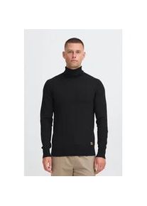 Rollkragenpullover Blend "BHFibes", Herren, Gr. L, schwarz, Feinstrick, 70% Baumwolle (Recycled), 30% Polyester (Recycled), unifarben, normal normal, hoch geschlossener Ausschnitt, Pullover Rollkragenpullover, Stilvoller Strickpullover mit Rollkragen
