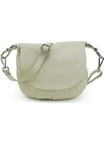 Schultertasche Harpa "KLEA", Damen, Gr. B/H/T: 7,5cm x 23,5cm x 30cm, altwei&szlig;, Leder, unifarben, Taschen Schultertasche, aus echtem Leder