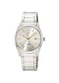 Automatikuhr ETT "Motion Drive", silberfarben, gelbgoldfarben, Armbanduhren, Herren, Automatikuhr, Armbanduhr, Herrenuhr, Mechanische Uhr, Edelstahlarmband, analog, Tag