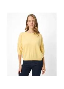 Strickpullover Brax "Style LISA", Damen, Gr. 40, gelb, Strick, 100% Kaschmir, Rundhals, Pullover Strickpullover