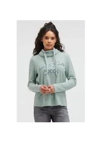 Rollkragenpullover SOCCX, Damen, Gr. 3XL, lake melange, Strick, Material: 53% Viskose, 43% Polyester, 4% Elasthan, Glitzermuster, bedruckt, regular fit normal, Rundhals, eingesetzt gerader Abschluss, Pullover Rollkragenpullover