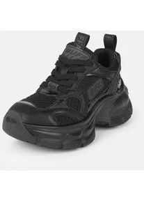 Plateausneaker Buffalo "RIDR ONE", Damen, Gr. 39, schwarz, Lederimitat, Synthetik, Textil, Schuhe Plateausneaker, Halbschuh, Schn&uuml;rschuh, Chunky-Sneaker mit trendy Plateausohle
