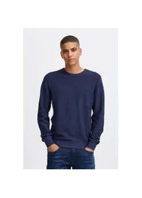 Strickpullover Blend "BHPullover", Damen, Gr. XXL, blau (marineblaus), Web, 100% Baumwolle, unifarben, regular fit, Rundhals, eingesetzt, Pullover Strickpullover, Stilvoller Strickpullover