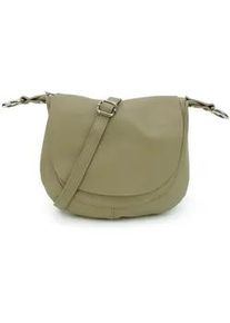 Schultertasche Harpa "KLEA", Damen, Gr. B/H/T: 7,5cm x 23,5cm x 30cm, taupe, Leder, unifarben, Taschen Schultertasche, aus echtem Leder