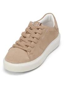 Marc O'Polo Sneaker MARC O'POLO "aus softem Veloursleder", Damen, Gr. 39, fine sand, Obermaterial: 100% Leder (Rind), unifarben, Schuhe Sneaker