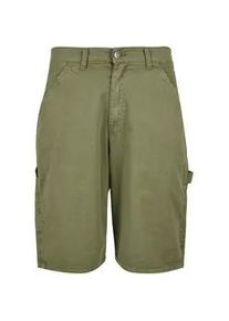 Stoffhose Urban Classics "Urban Classics Herren Carpenter Shorts", Herren, Gr. 30, Normalgr&ouml;&szlig;en, newolive, 100% Baumwolle, unifarben, relaxed fit, Hosen Stoffhose