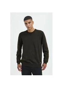 Longpullover Blend "BHBruton", Herren, Gr. M, forest night, 100% Polyester, meliert, normal normal, Rundhals, Pullover Longpullover, Stilvoller melierter Strickpullover